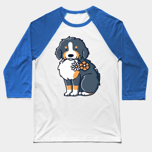 Bernese Puppy Baseball T-Shirt by Wlaurence